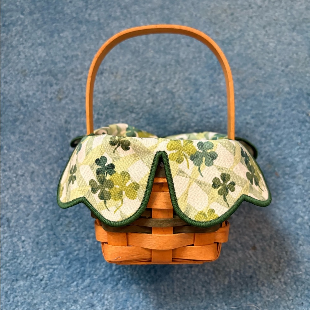 Longaberger Woven Basket with Clover Design